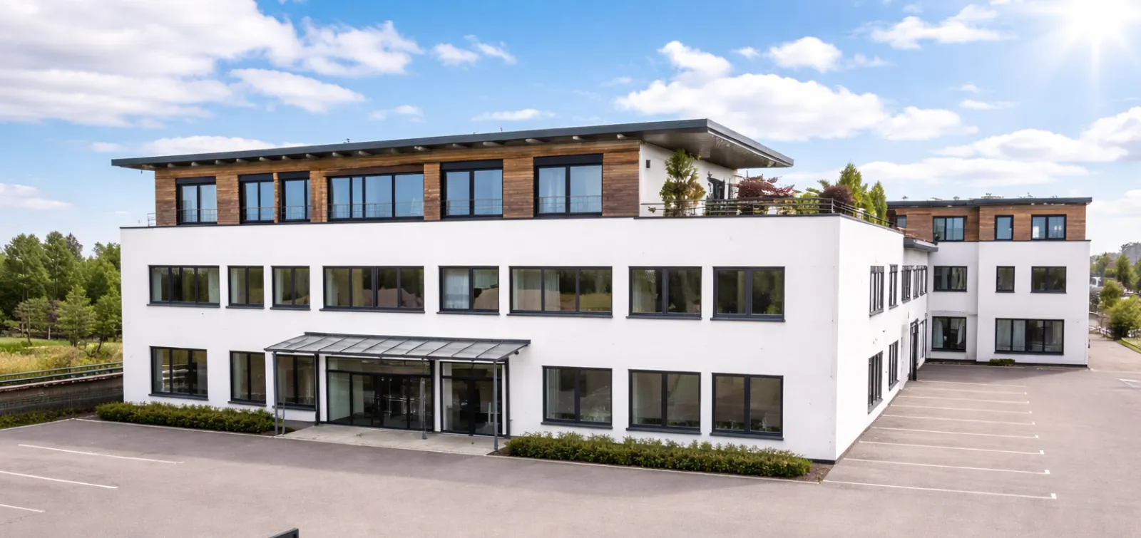 Bürogebäude Bluefield IT Solutions GmbH – Gauss Allee 1, Unterhaching